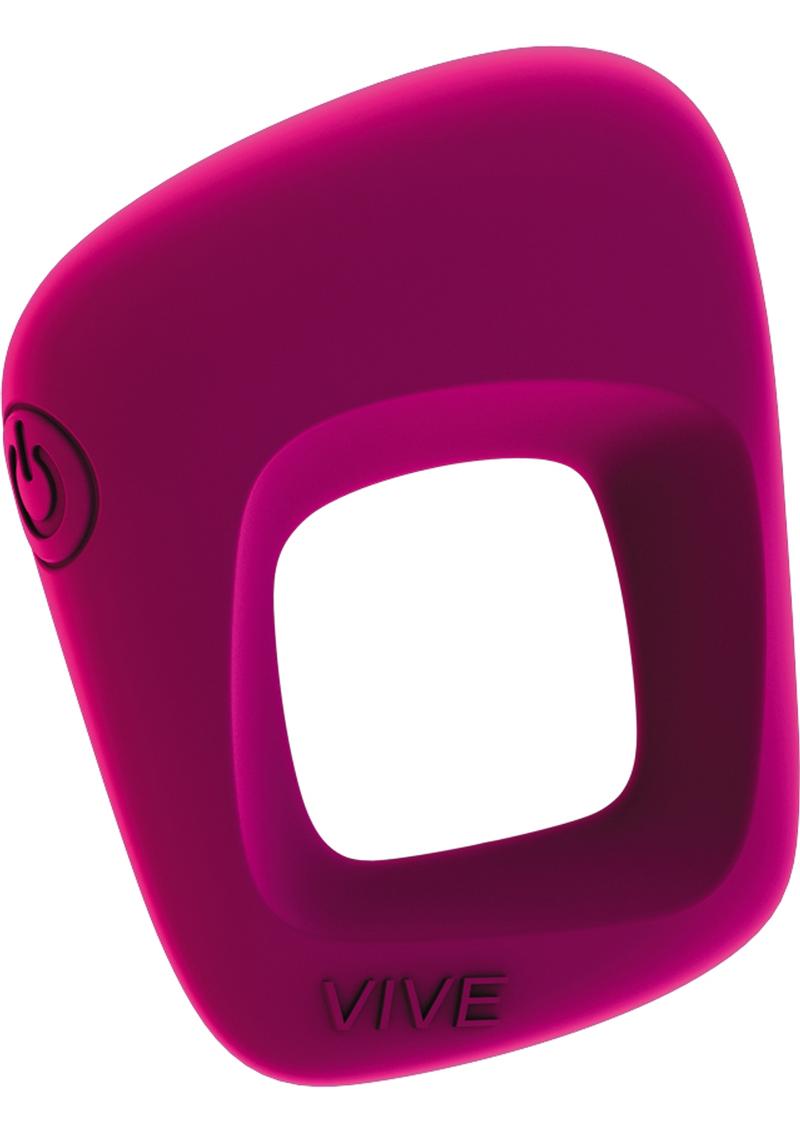 Vive Senca Silicone Usb Rechargeable Cockring Waterproof Pink