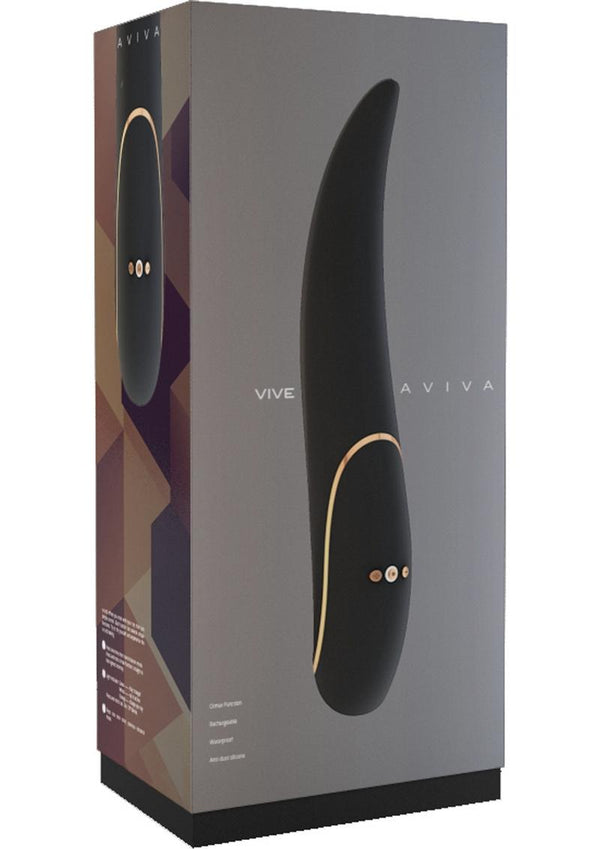 Vive Aviva Silicone Usb Rechargeable Vibrator Waterproof Black