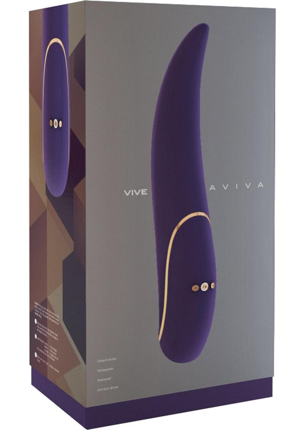 Vive Aviva Silicone Usb Rechargeable Vibrator Waterproof Purple