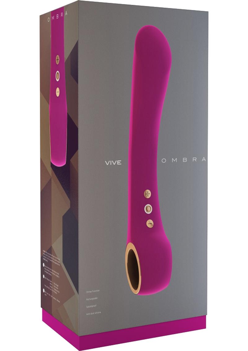 Vive Ombra Silicone Usb Rechargeable Vibrator Waterproof Pink