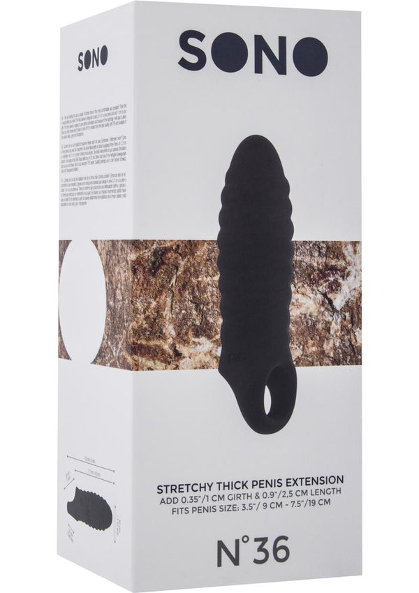 Sono No 36 Stretchy Thick Penis Extension - Black