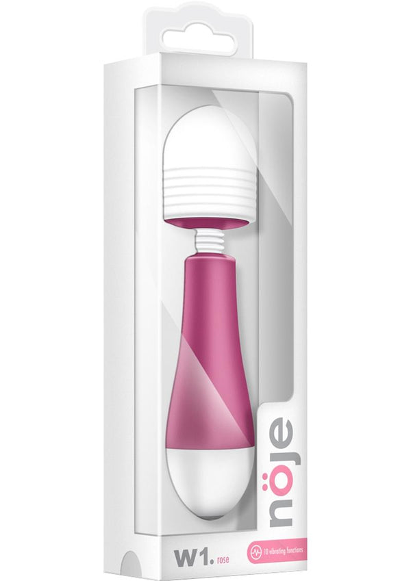 Noje W1 Mini Wand Rechargeable Silicone Massager - Rose