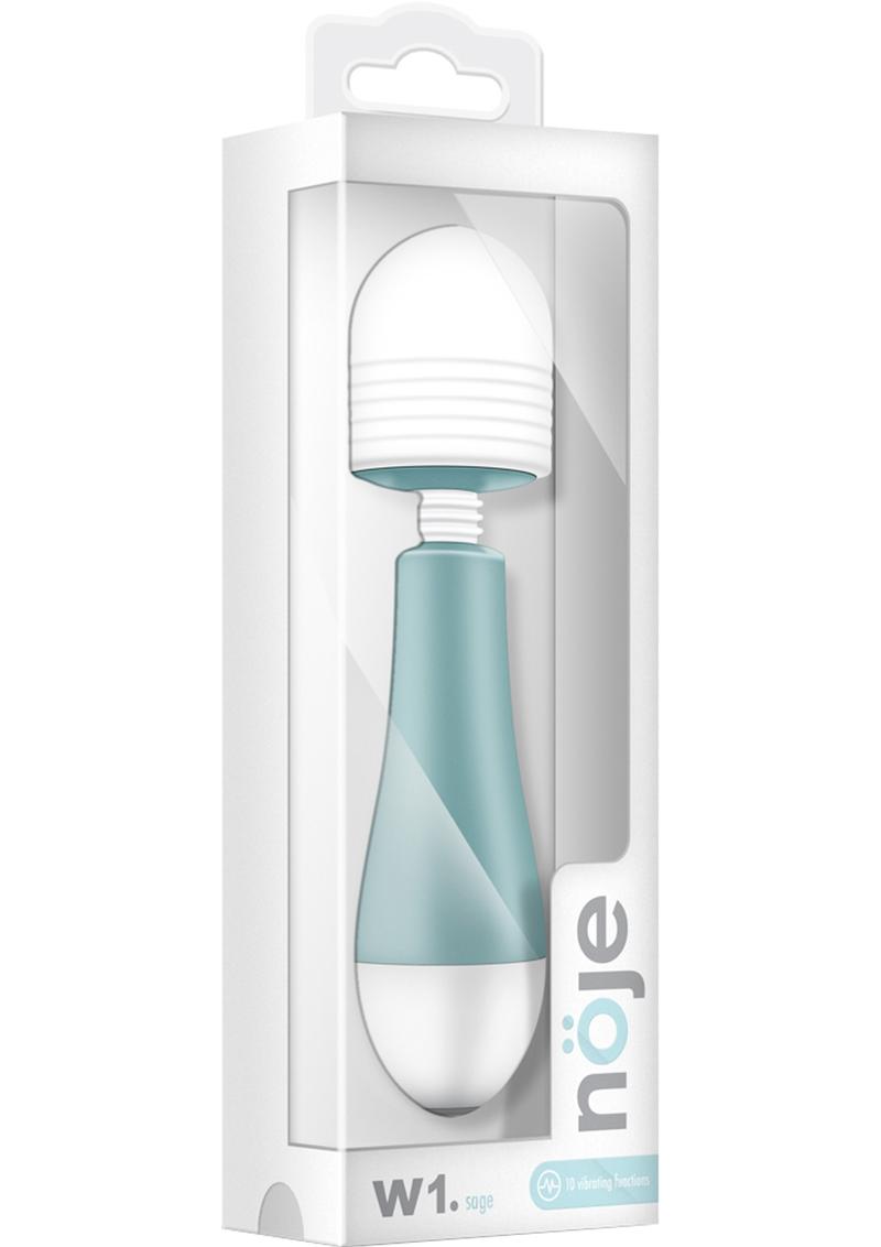 Noje W1 Mini Wand Rechargeable Silicone Massager - Sage