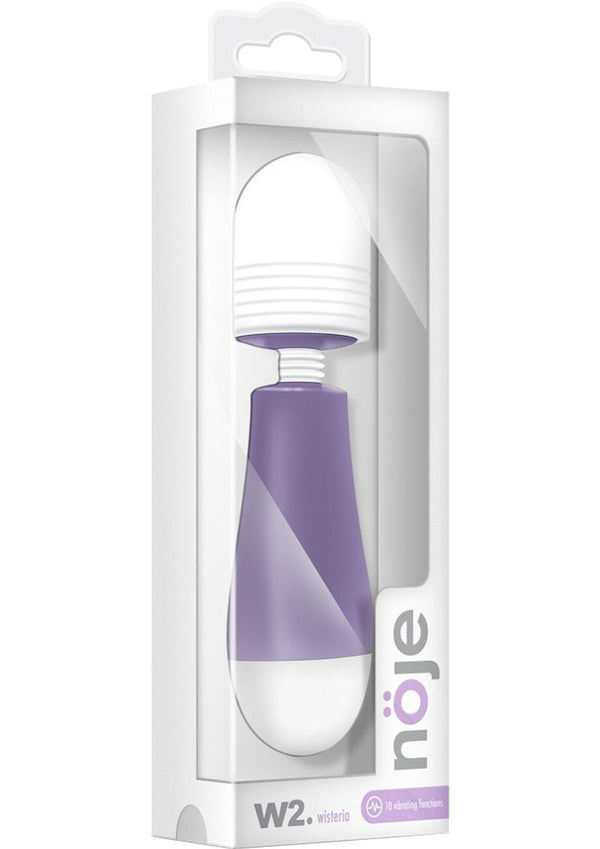 Noje W2 Mini Wand Rechargeable Silicone Massager - Wisteria