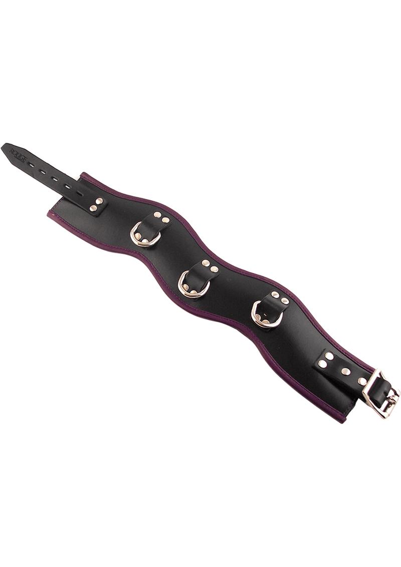 Rouge Posture Collar 3 Ring Adjustable Leather Padded Black And Purple