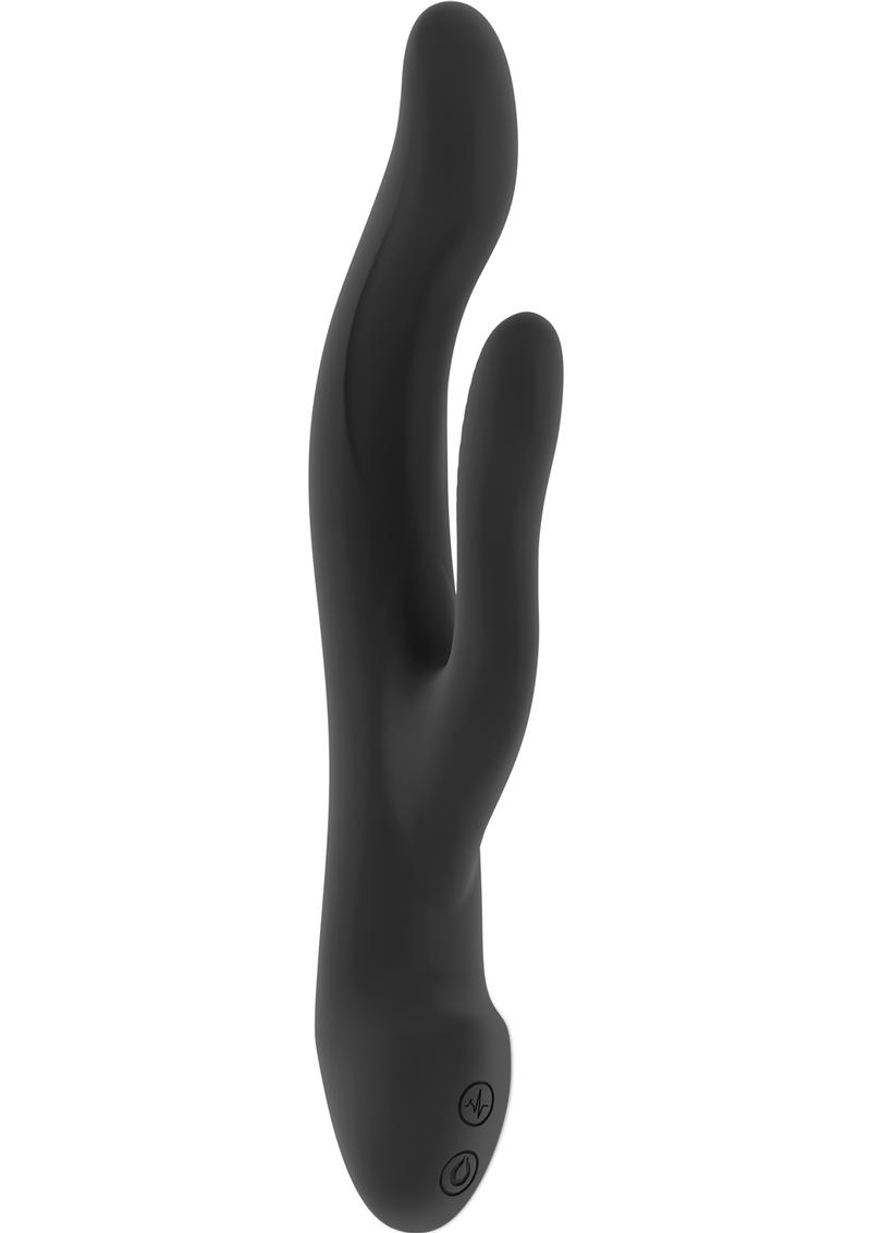Jil Keira Flexible Silicone Usb Rechargeable Rabbit Vibrator Waterproof Black 8.3 Inch