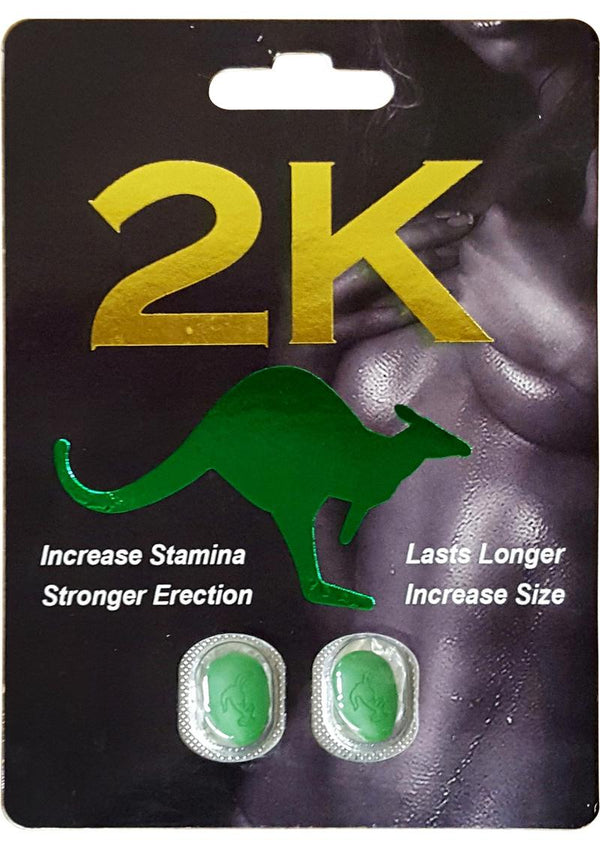 Kangaroo 2K Green For Men Sexual Enhancer Supplement 2 Pills Per Pack Buy In Increments Of 30