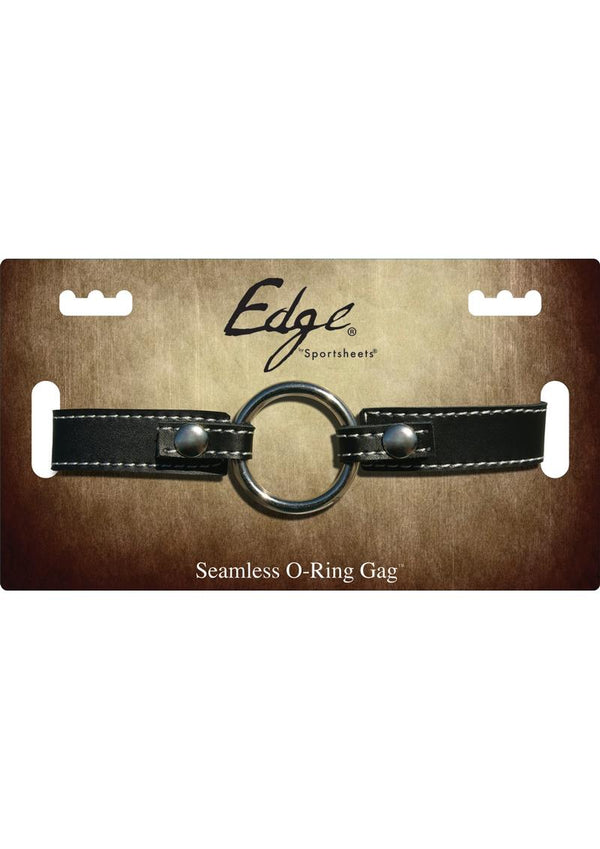 Edge Seamless O-Ring Metal Mouth Gag With Adjustable Leather Strap