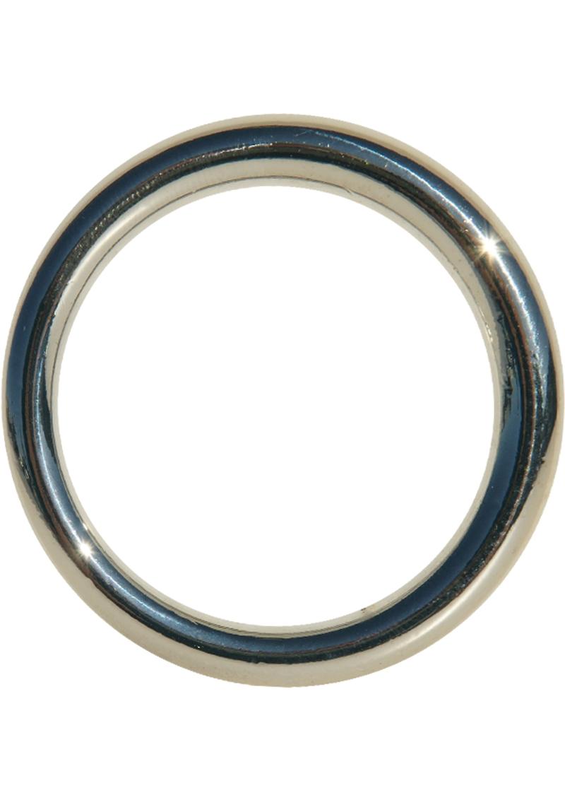 Edge Seamless O-Ring Metal Cock Ring 1.5in - Silver