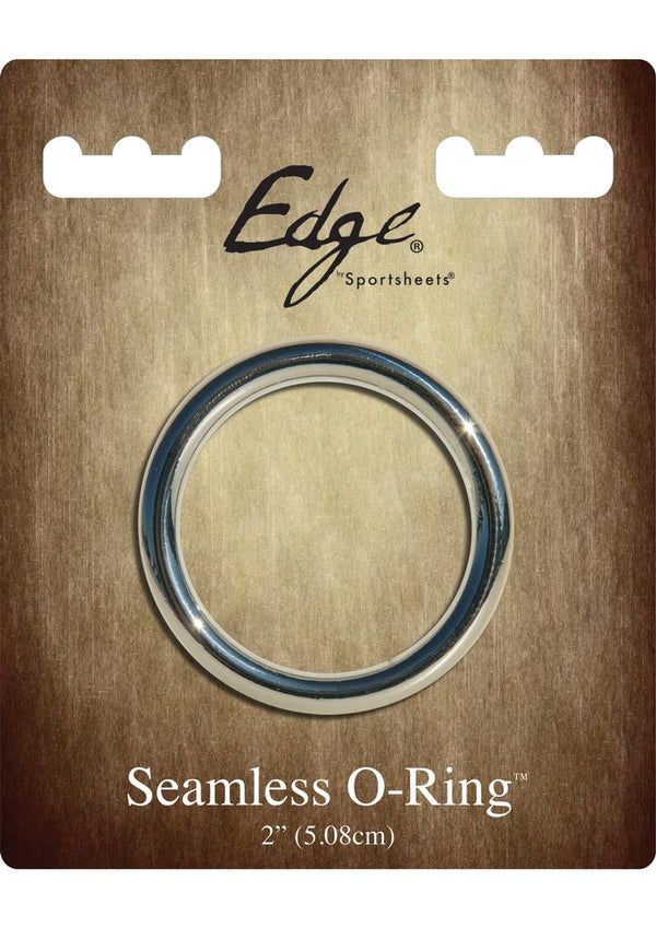Edge Seamless O-Ring Metal Cockring Silver 2 Inch Diameter