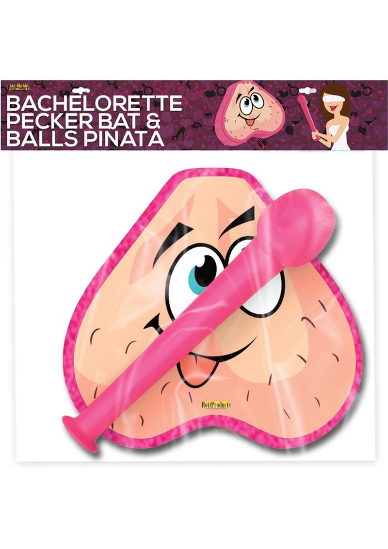 Bachelorette Pecker Bat & Balls Pinata Combo Pink