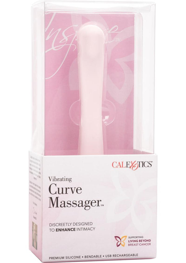 Inspire Vibrating Curve Silicone Massager Usb Rechargeable Waterproof Pink