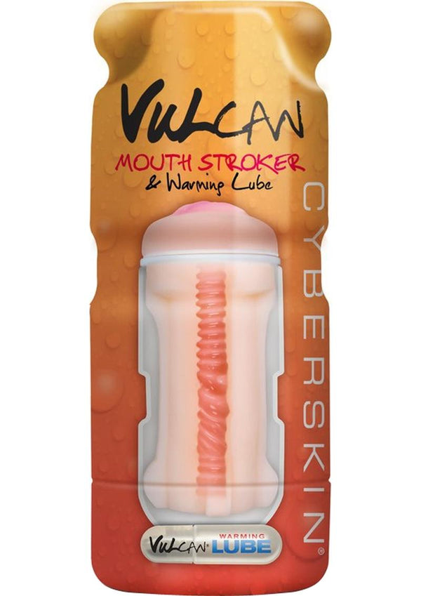 Cyberskin Vulcan Mouth Masturbator With Warming Lubricant - Mouth - Vanilla