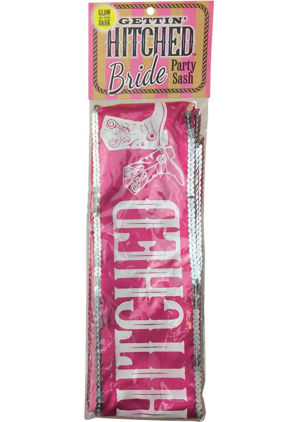 Getting Hitched Bride Party Sash Glow In The Dark