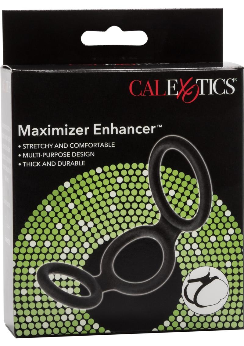 Maximizer Enhancer Silicone Erection And Scrotum Enhancer Cock Ring Black