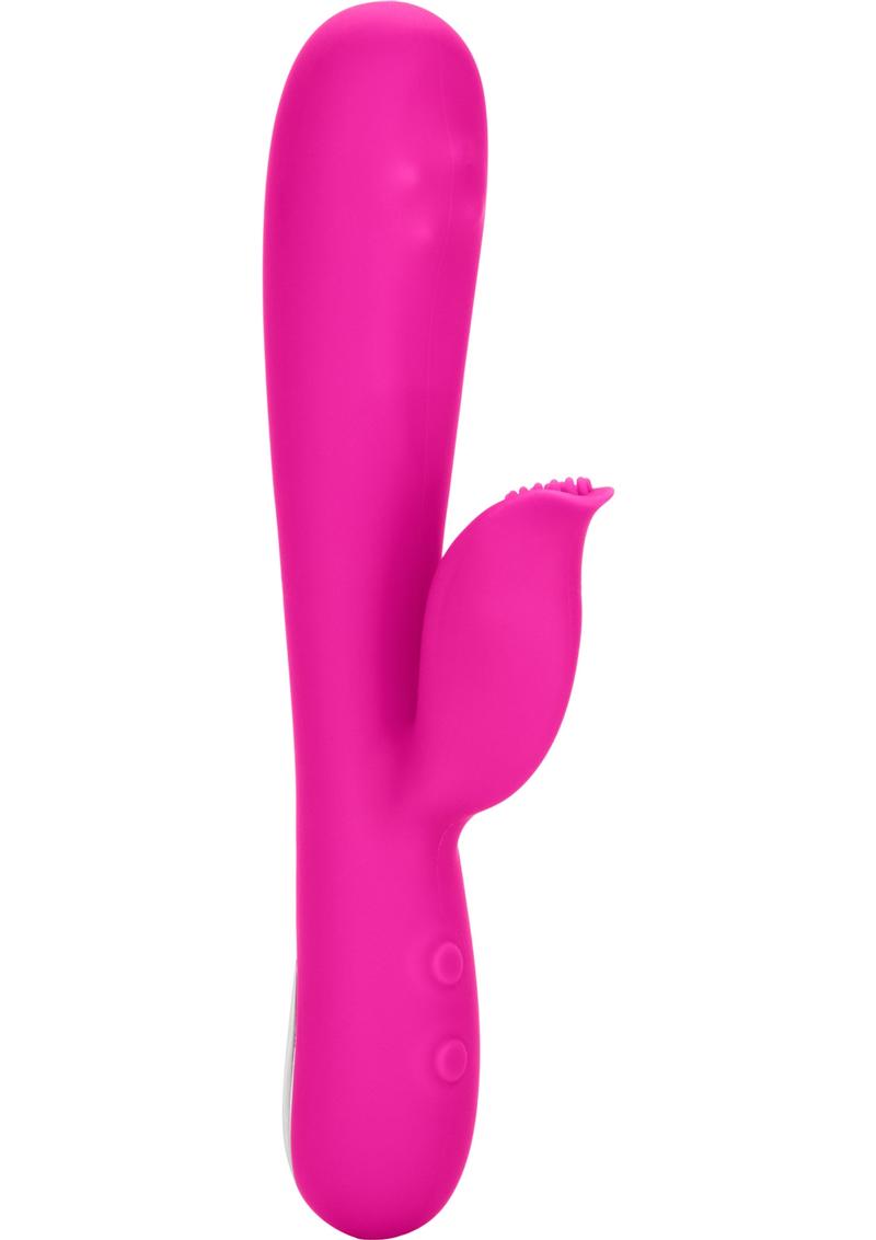 Embrace Swirl Massager Silicone Rechargeable Rabbit Vibrator - Pink