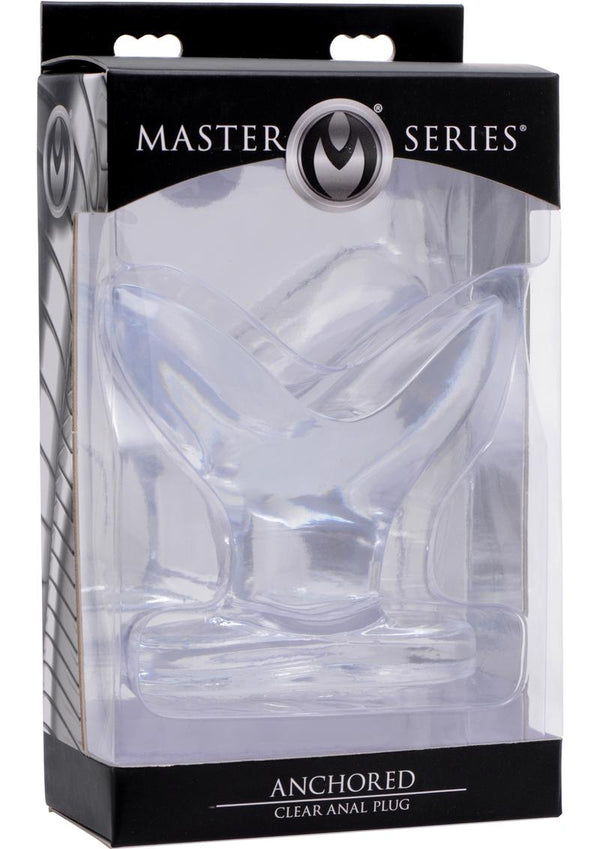 Master Series Anchored Clear Anal Plug - Clear