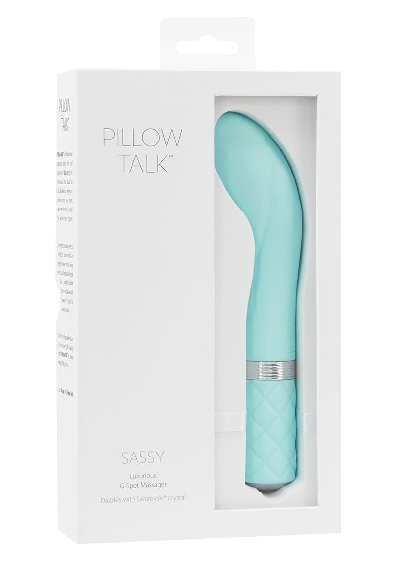 Pillow Talk Sassy Silicone Reachargeable Vibrator - Teal