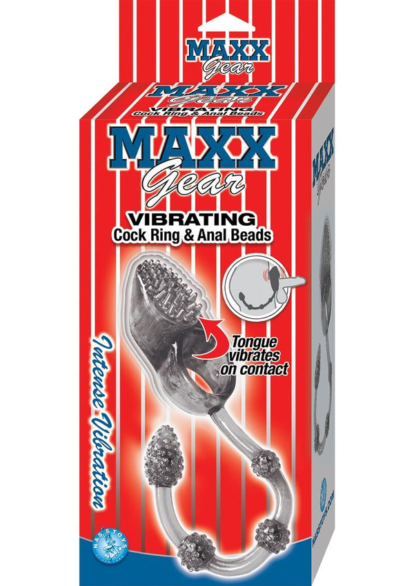 Maxx Gear Vibrating Cock Ring & Anal Beads Smoke