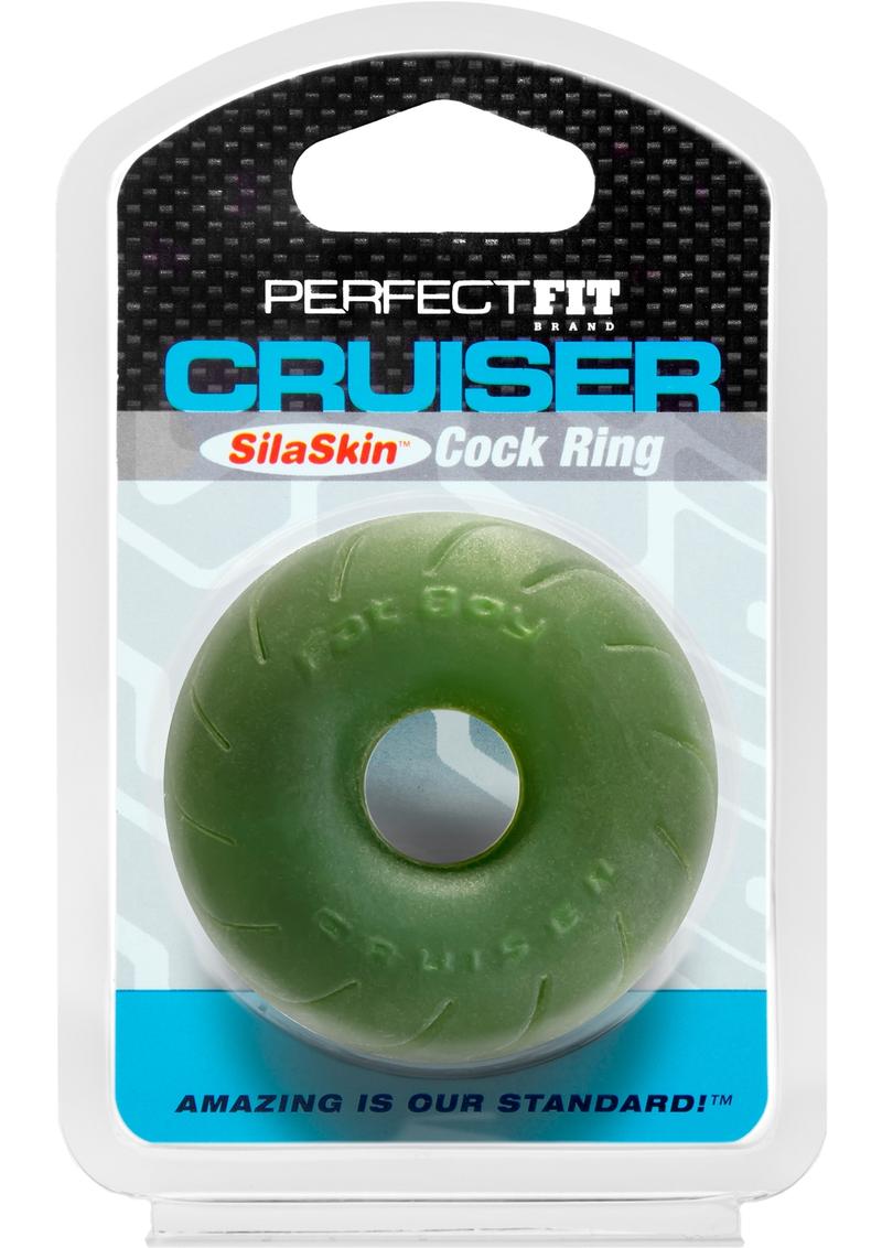 Perfect Fit Cruiser Silaskin Cock Ring - Green