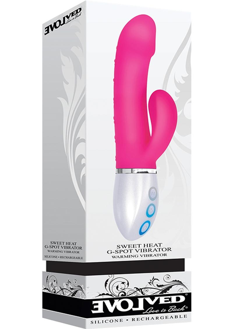 Sweet Heat G-Spot Rechargeable Silicone Warming Vibrator Waterproof Pink