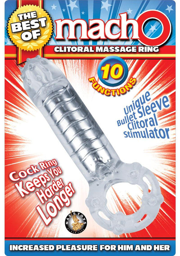 The Best Of MachO Clitoral Massage Ring Clear