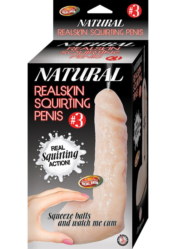 Natural Realskin Squirting Penis 03 Dildo - Vanilla
