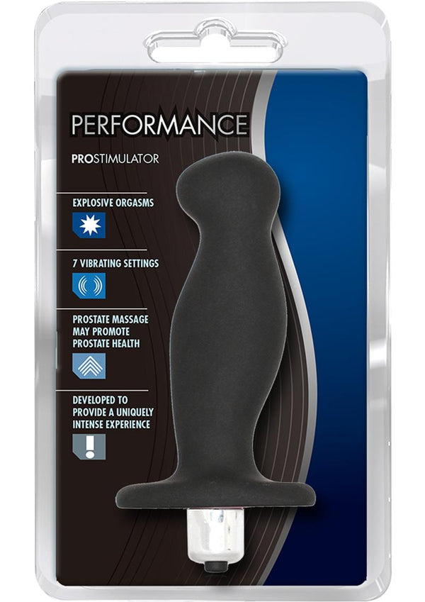 Performance Prostimulator Silicone Prostate Vibrator - Black