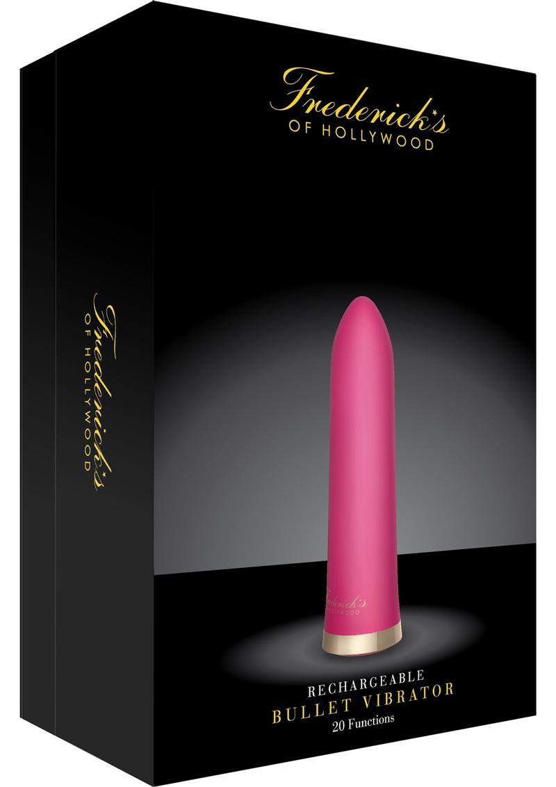 Frederick'S Of Hollywood Usb Rechargeable Silicone Bullet Vibrator Waterproof Hot Pink