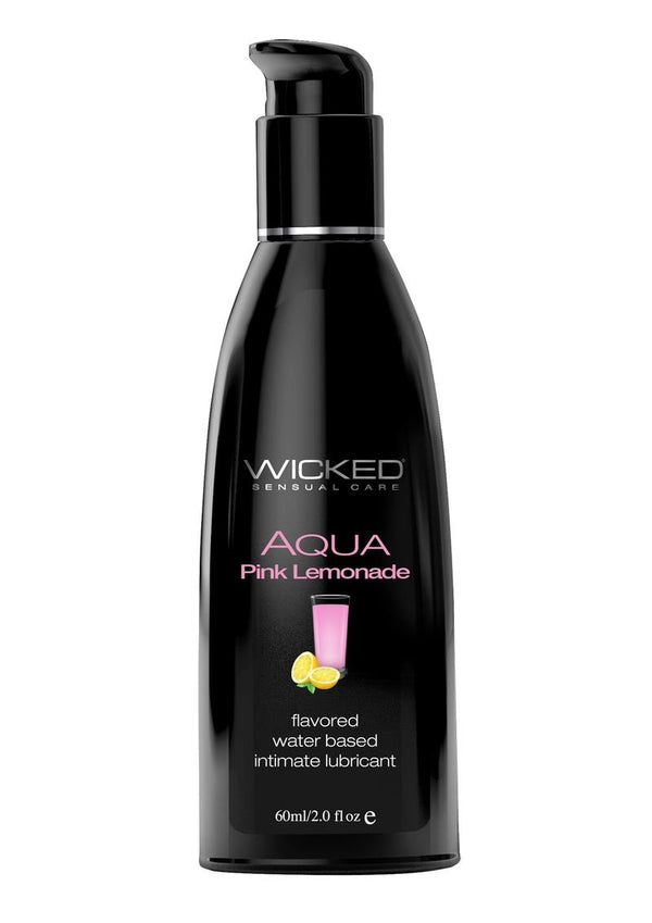 Wicked Aqua Flavored Water Based Lubricant Pink Lemonade 2 Ounce