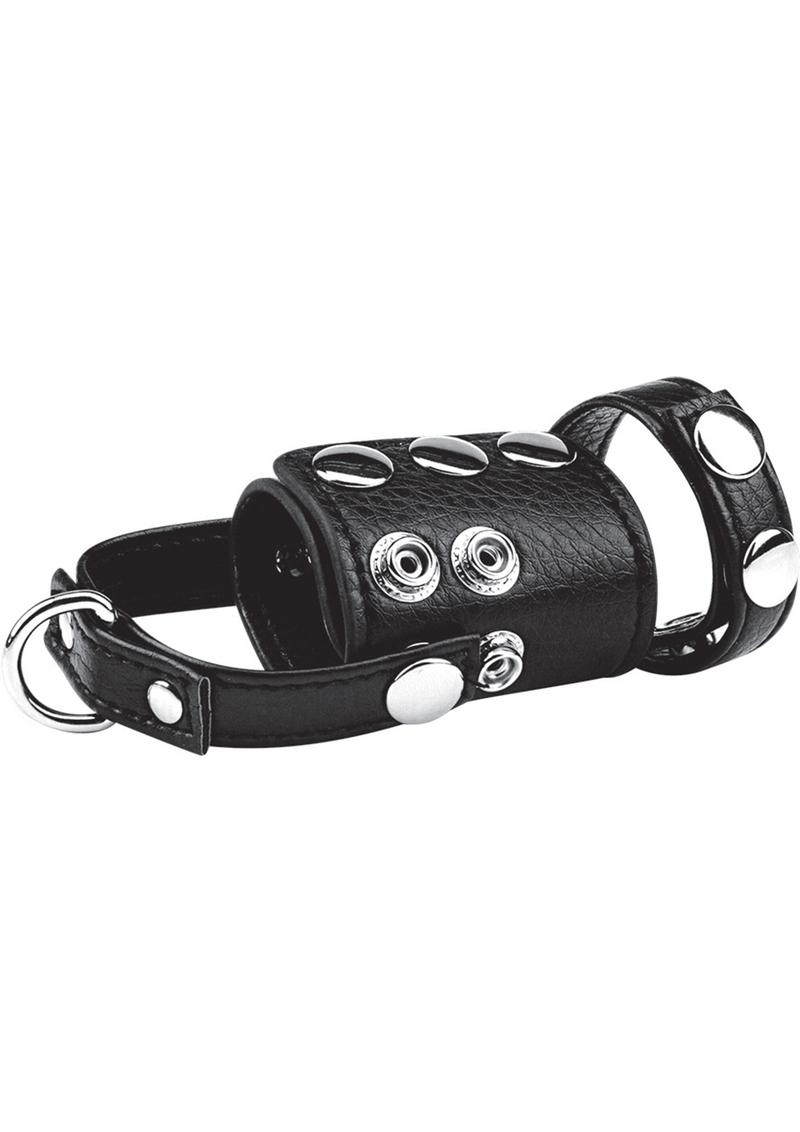 C&B Gear Cock Ring With Ball Stretcher And Optional Weight Ring Black 2 Inch