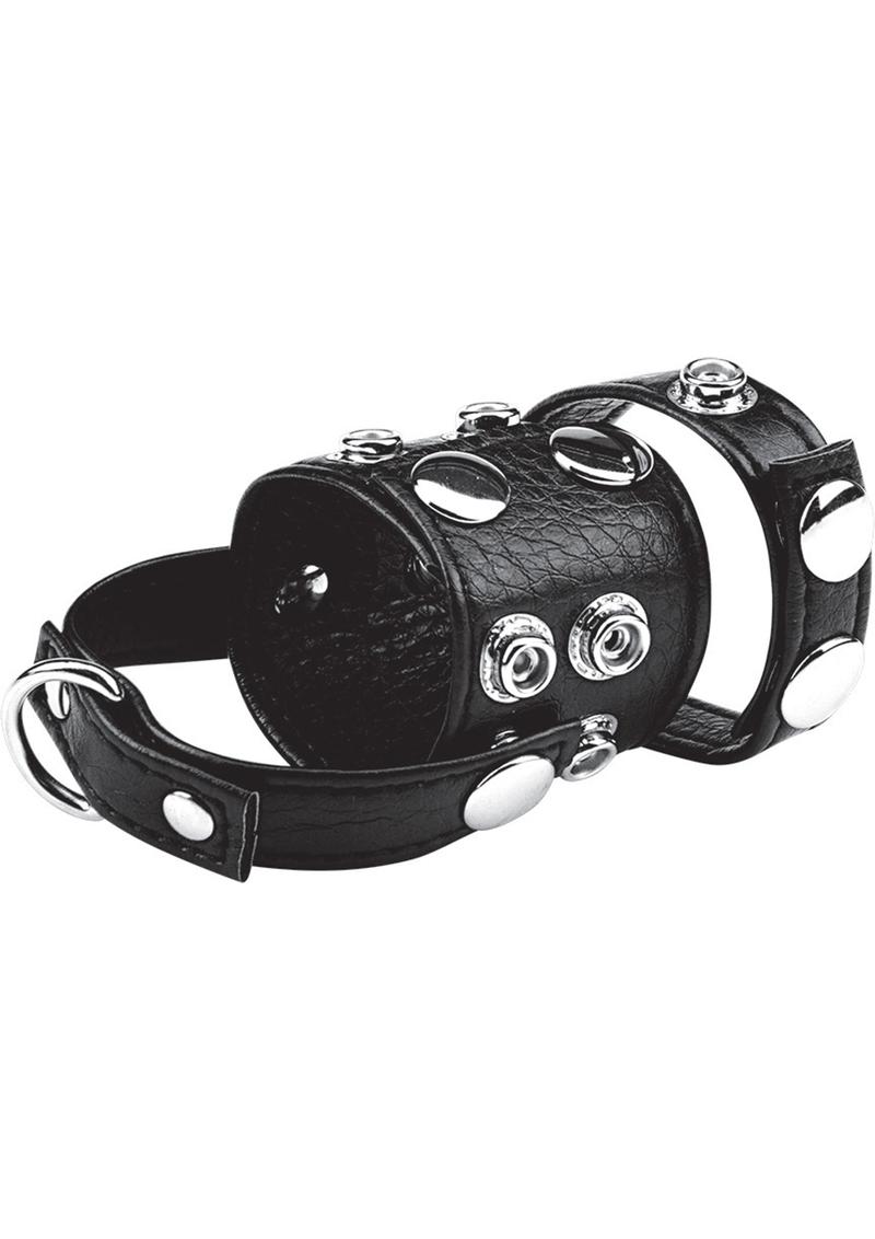 C&B Gear Cock Ring With Ball Stretcher Black 1.5 Inch
