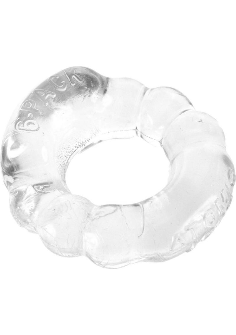 Oxballs Atomic Jock 'The 6 Pack' Sport Cock Ring - Clear