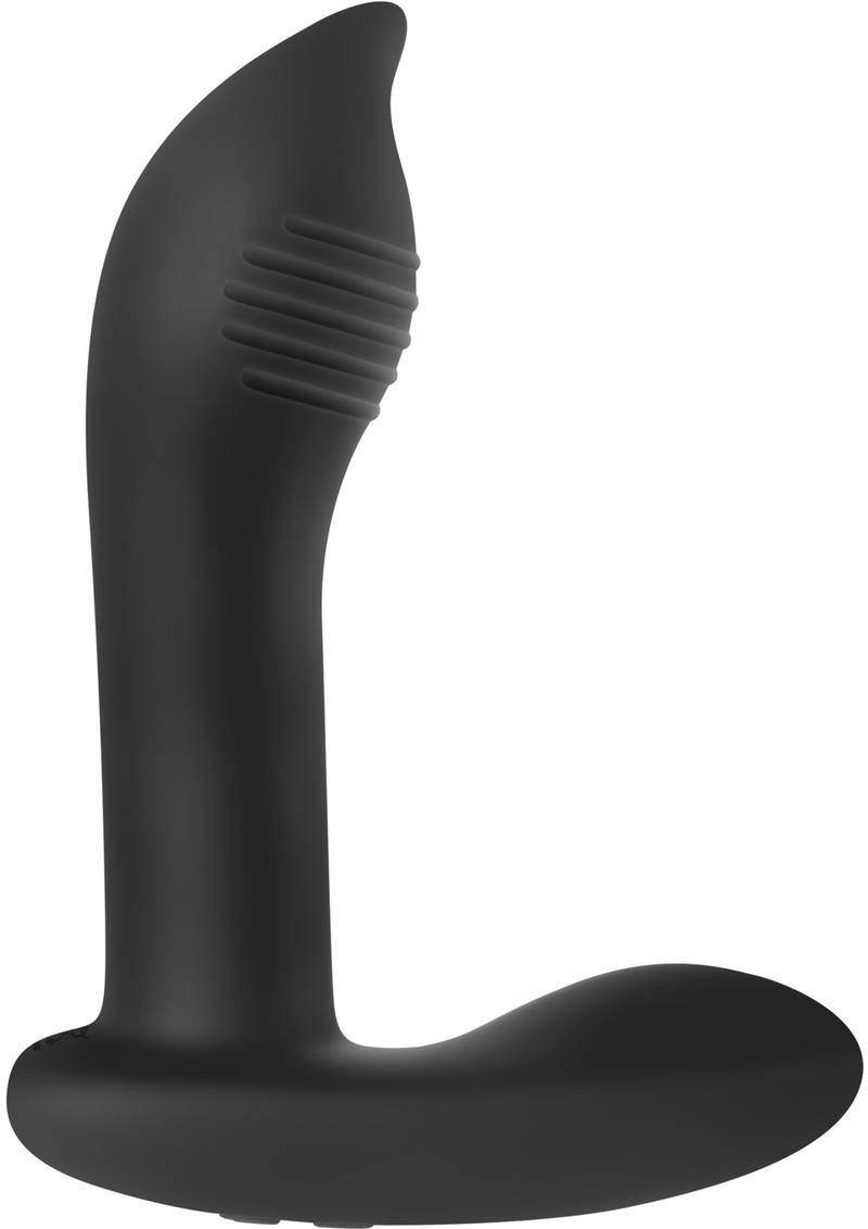 Twisted Rimmer Rotating Silicone Prostate Massager Usb Rechargeable Waterproof Black 6.25 Inch