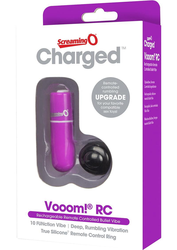 Vooom Wireless Remote Control Silicone Usb Rechargeable Bullet Waterproof Purple