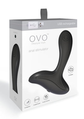 Ovo Q1 Silicone Usb Rechargeable Dual Motor Anal Stimulator Black