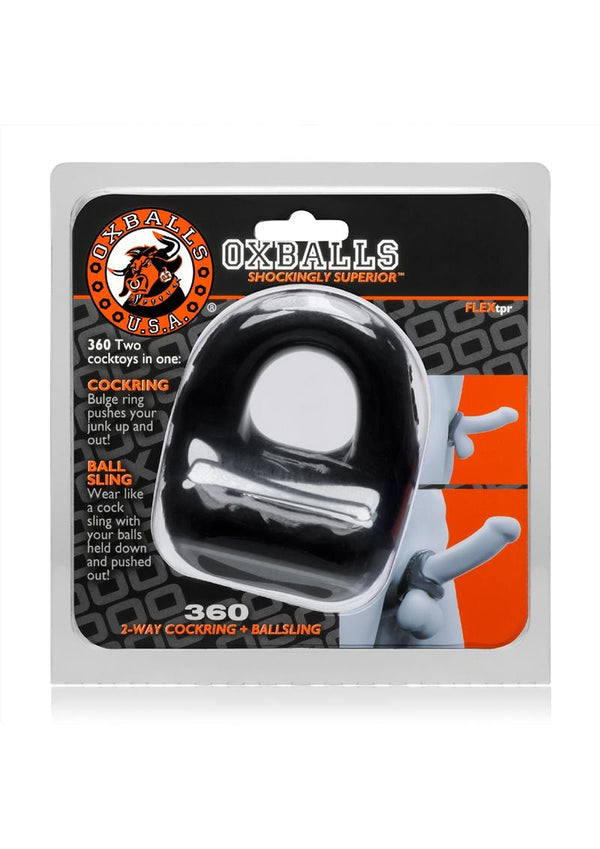 Oxballs 360 2-Way Cock Ring And Ball Sling - Black