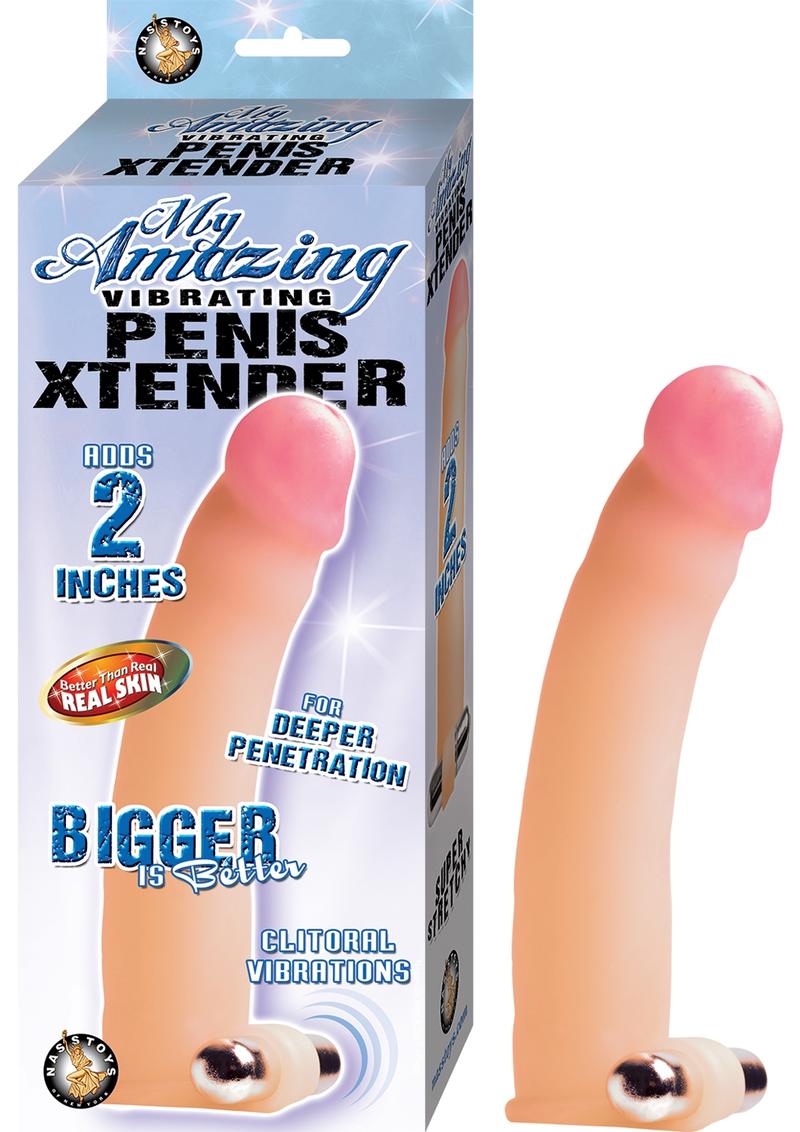 My Amazing Vibrating Penis Xtender Sleeve Waterproof Flesh 6 Inch