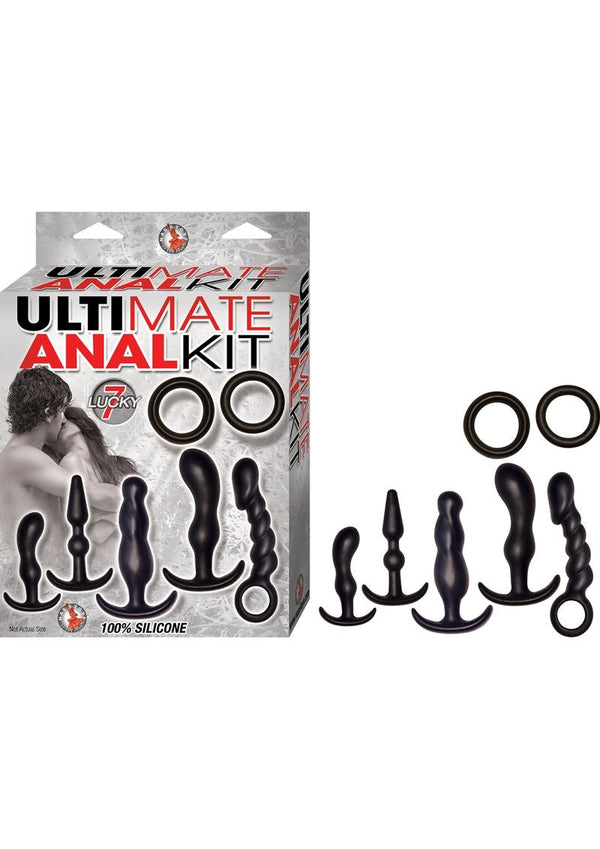 Ultimate Anal Kit Silicone Waterproof Black 7 Piece Kit