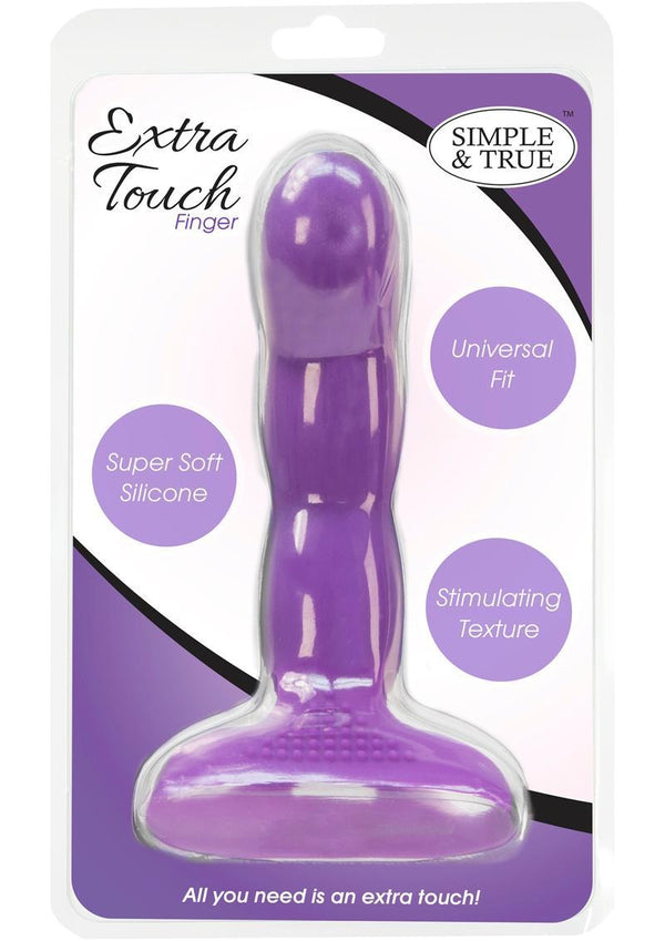 Simple And True Extra Touch Silicone Finger Massager - Purple
