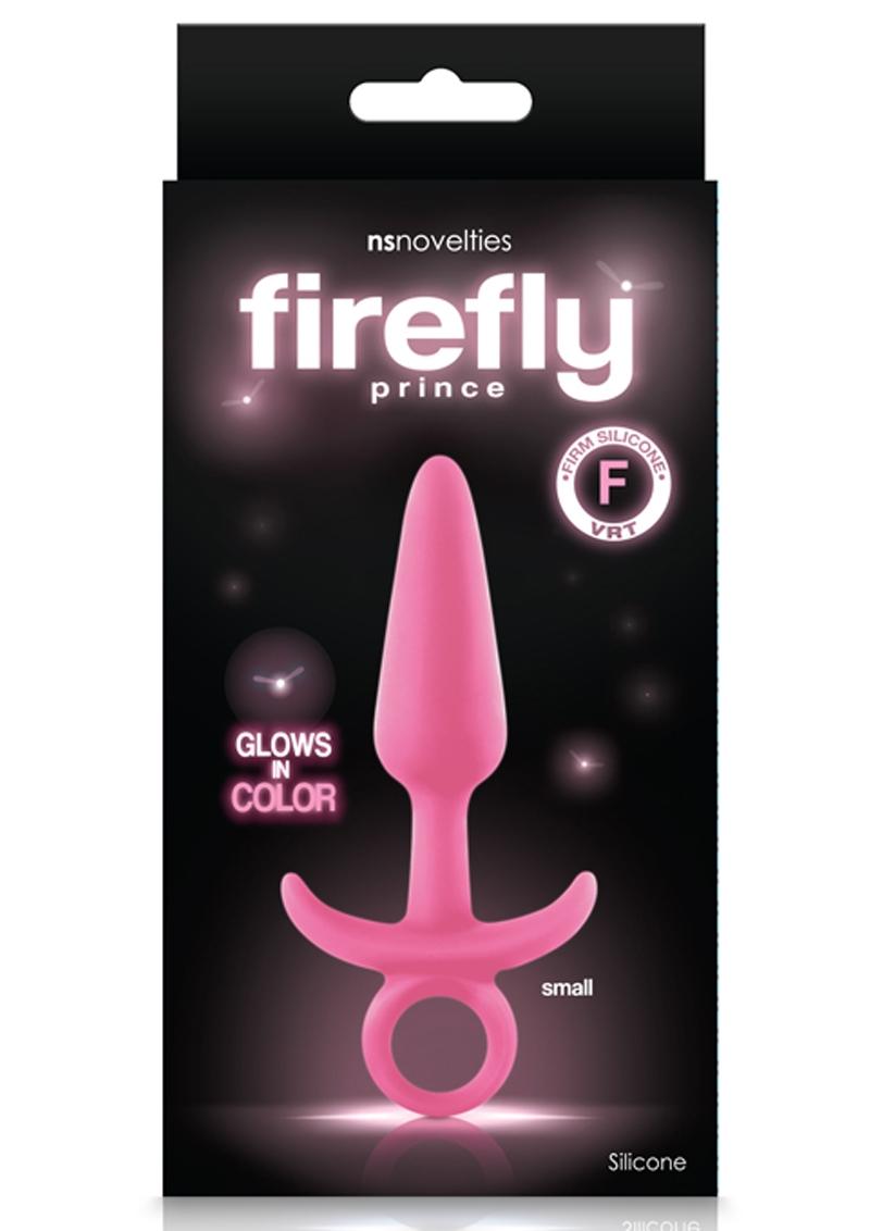 Firefly Prince Small Anal Plug Silicone Glow In The Dark - Pink