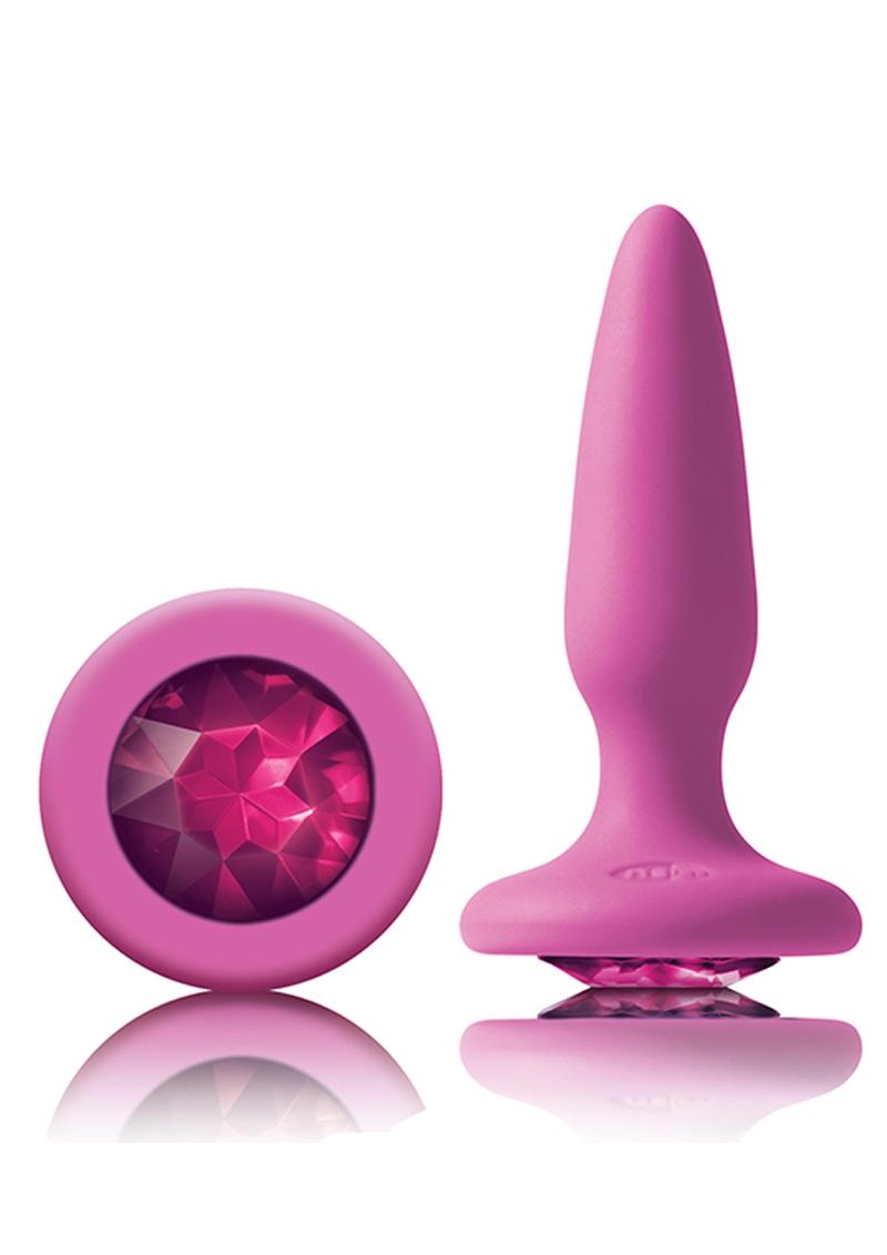 Glams Mini Silicone Anal Plug - Pink Gem