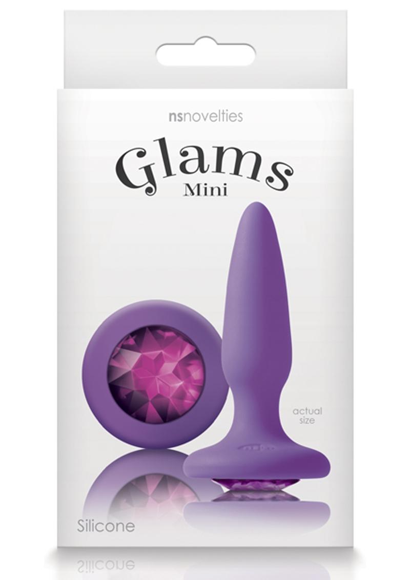 Glams Mini Silicone Anal Plug - Purple Gem
