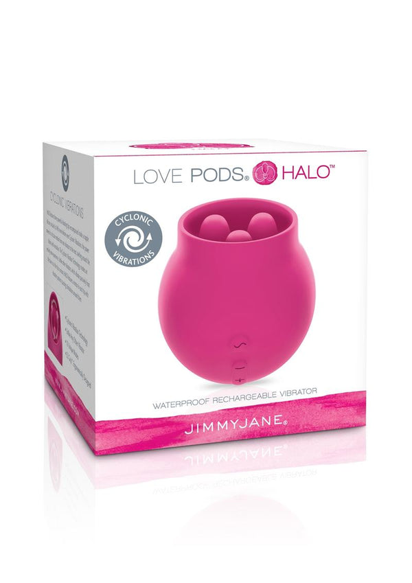 Jimmy Jane Love Pods Halo Silicone Viberator Usb Rechargeable Triple Moter Cyclonic Waterproof Dark Pink
