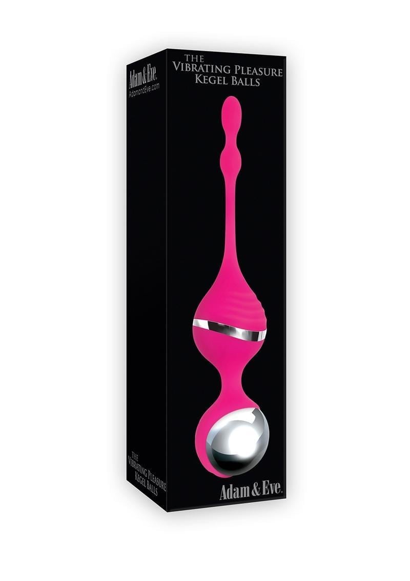 Adam & Eve The Vibrating Pleasure Kegal Balls Usb Rechargeable Silicone Balls Waterproof Pink