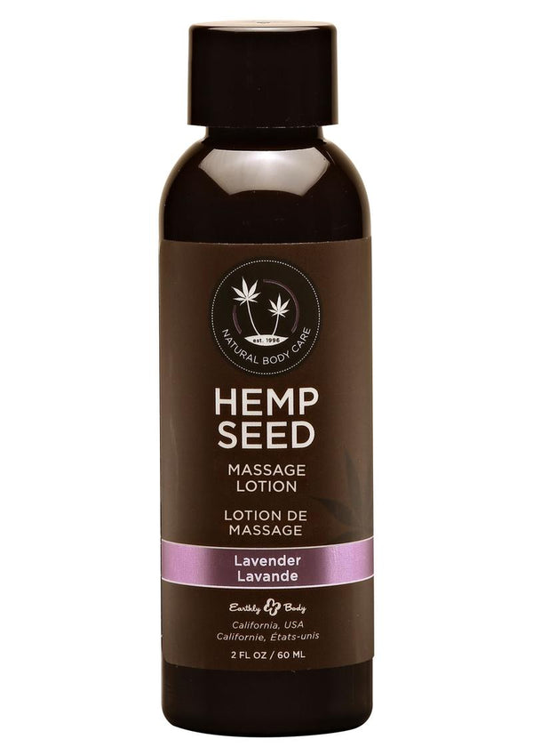 Earthly Body Hemp Seed Massage Lotion Lavender 2oz