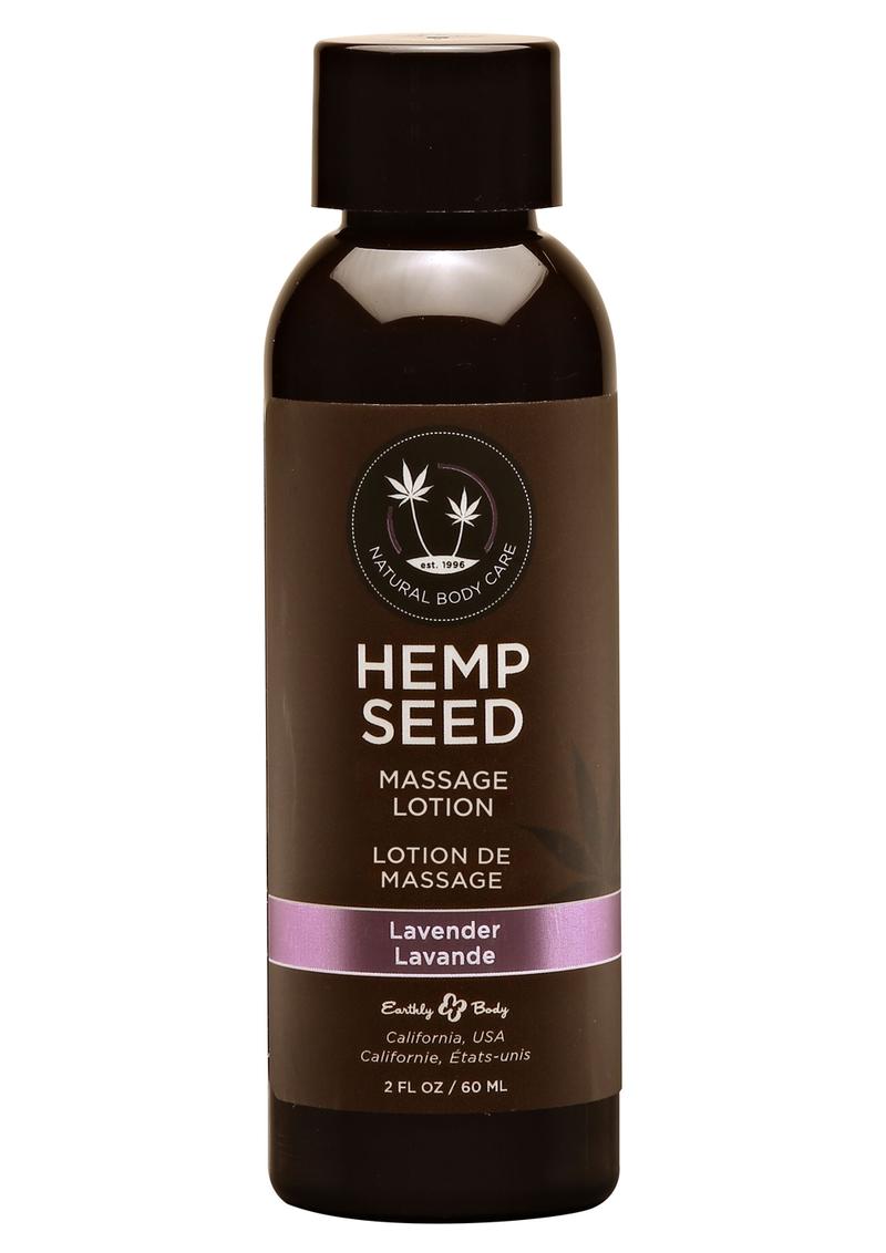 Earthly Body Hemp Seed Massage Lotion Lavender 2oz