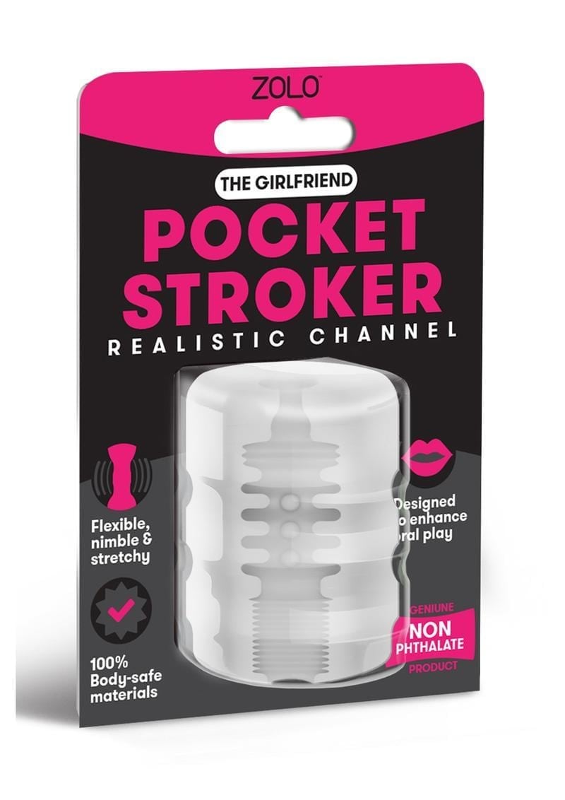 Zolo Girlfriend Pocket Stroker Ribbed Texture Clear