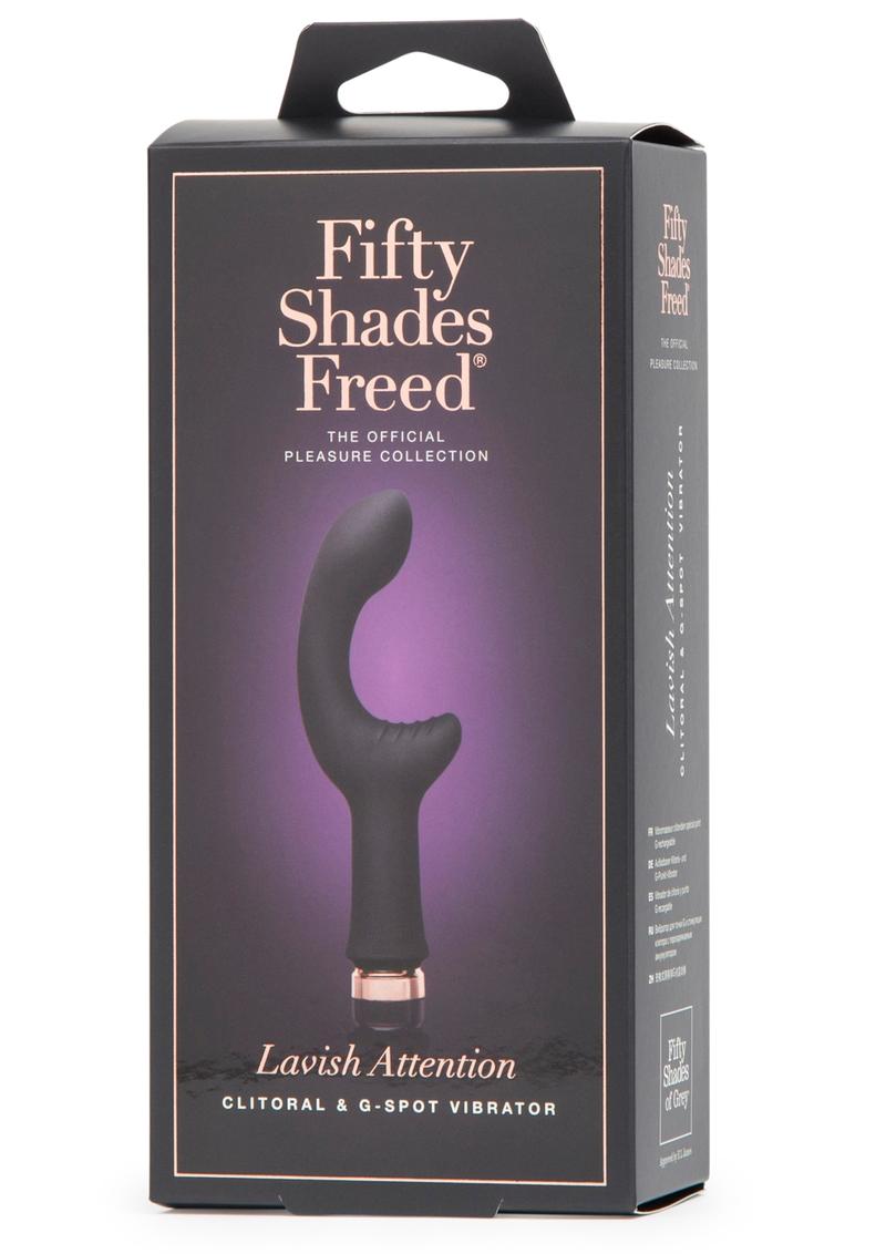 Fifty Shades Freed Lavish Attention USB Rechargeable Clitoral & G-Spot Vibrator Waterproof Black
