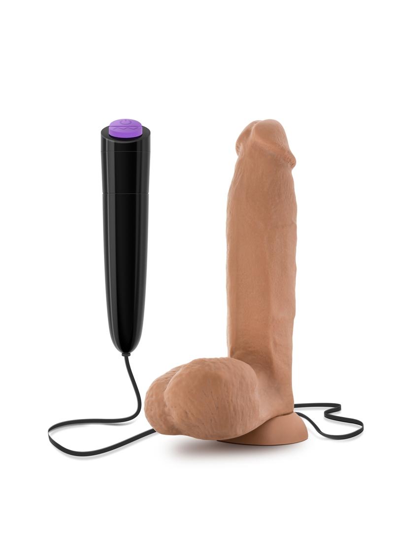 X5 Plus Vibrating Cock With Remote Control 8In - Caramel